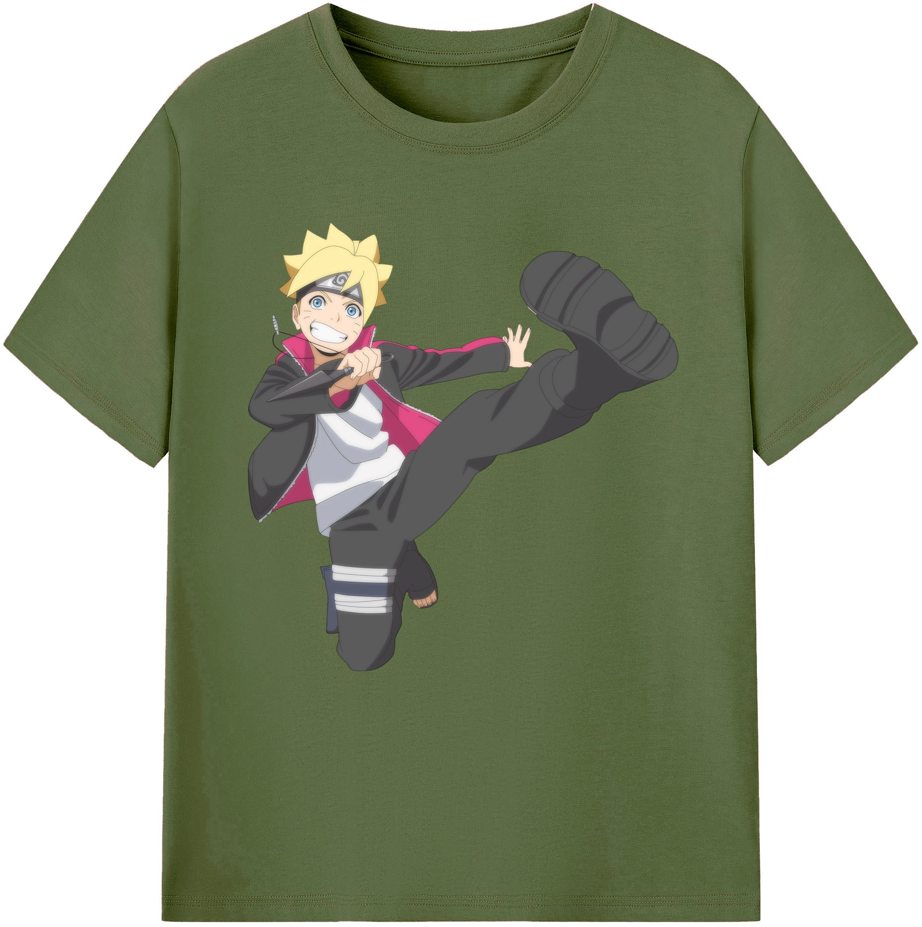 （画像用） NARUTO -ナルト- うずまき ボルト Uzumaki Boruto 綿100％半袖Tシャツ（フロントプリント）